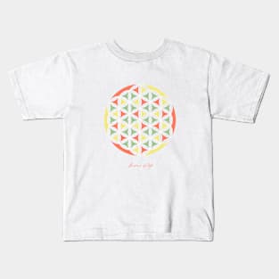 Colorful Flower of life Kids T-Shirt